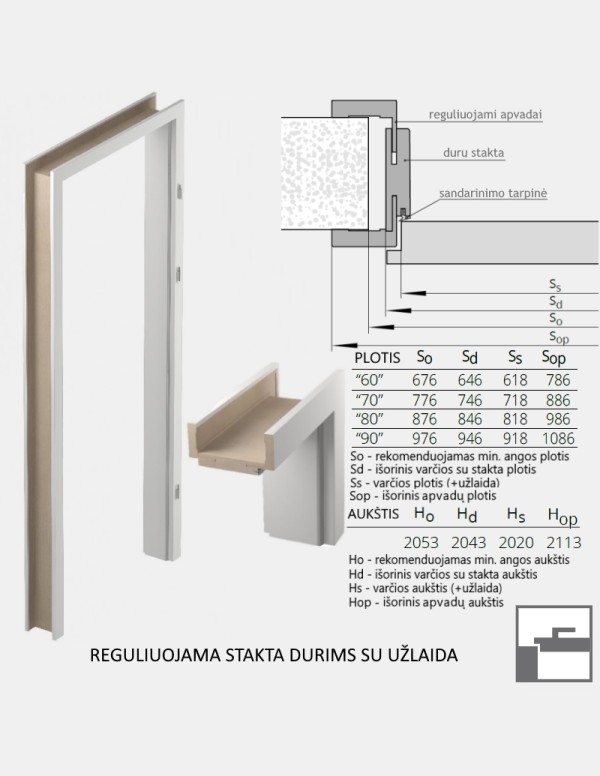 Vidaus durys "ARCO W03P"