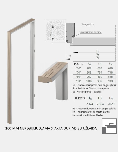 Vidaus durys "ARCO W03P"