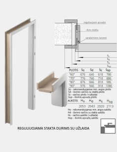 Vidaus durys "ARCO W03P" Salinas ąžuolas 2
