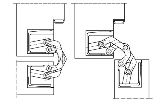Concealed hinges "SIMONSWERK TE305 3D" 60kg