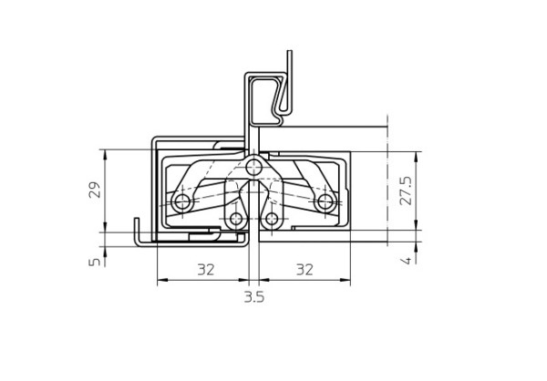 Paslėpti vyriai "SIMONSWERK TE305 3D" 60kg