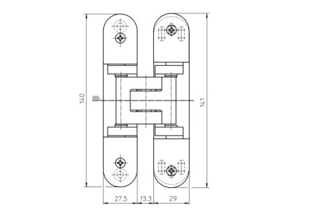 Concealed hinges "SIMONSWERK TE305 3D" 60kg