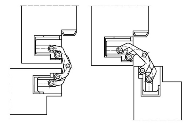 Paslėpti vyriai "SIMONSWERK TE205 3D" 60kg