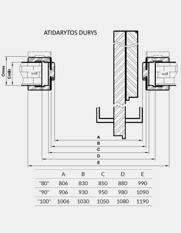 Sulankstomos vidaus durys "FOLDE"