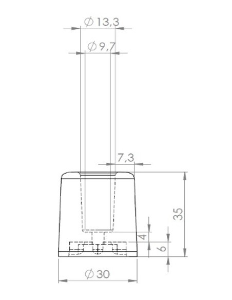 Rubber door stop "BARCZ DB35W"