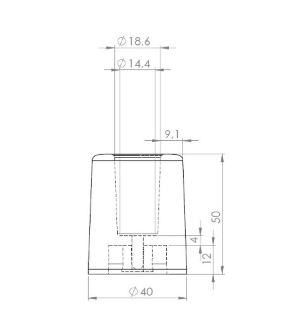 Rubber door stop "BARCZ DB50W"