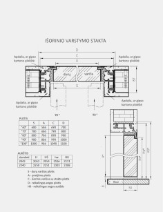 Nematomos vidaus durys "PROFI" 50mm 2