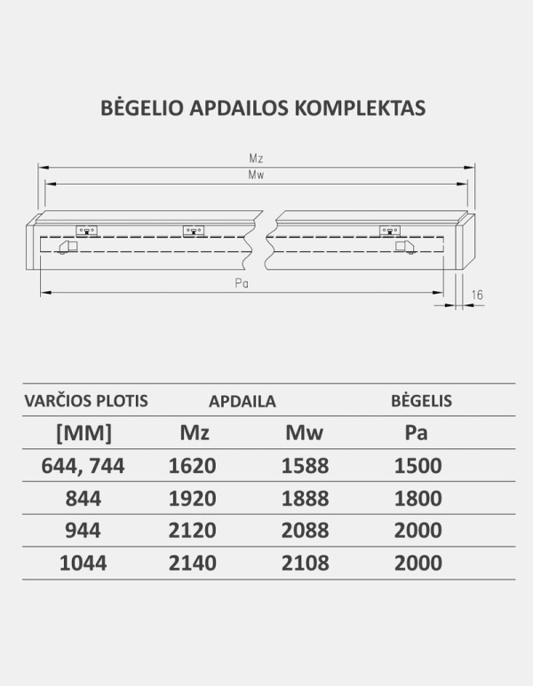 Sliding interior door "RIVIA 120"