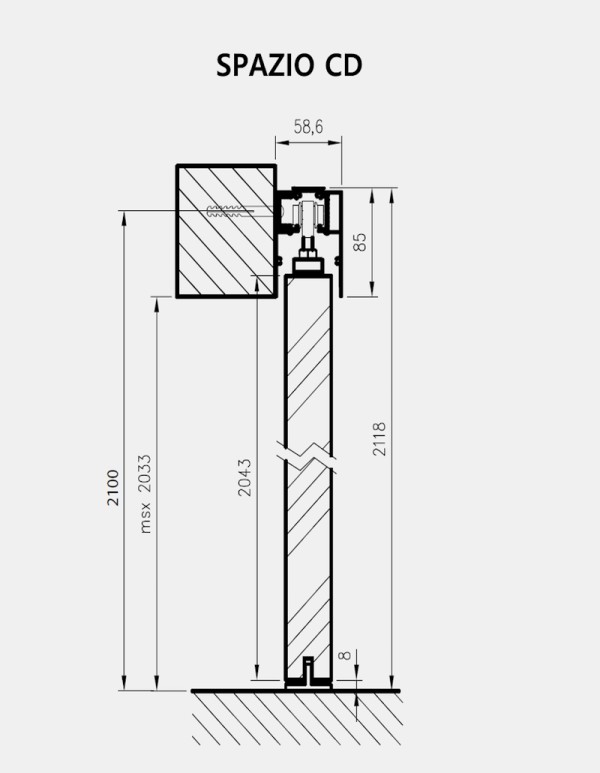 Stumdomos vidaus durys "GALERIA ALU 60"