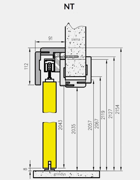 Sliding interior door "PLUS 60"