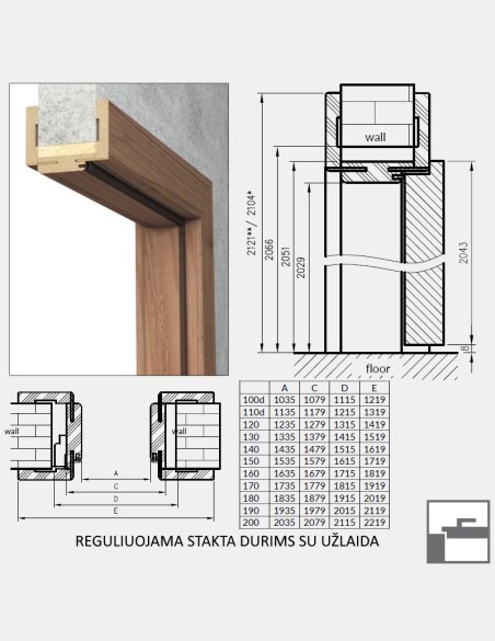 Double interior doors "STANDARD 60" CPL 0,2MM