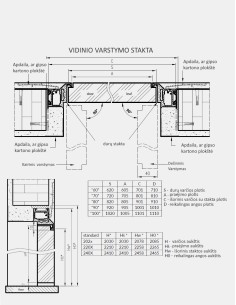 Nematomos vidaus durys "SARA ECO 2" 220 cm Laminatas 2