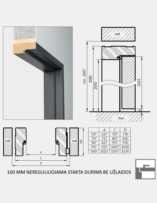 Vidaus durys "VETRO E" EGGER