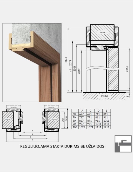 Vidaus durys "VETRO E" EGGER