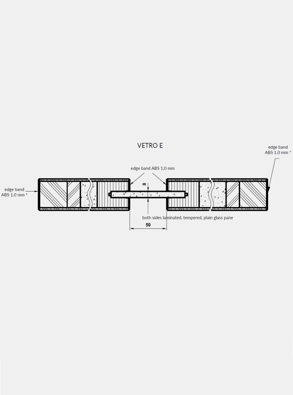 Vidaus durys "VETRO E" EGGER