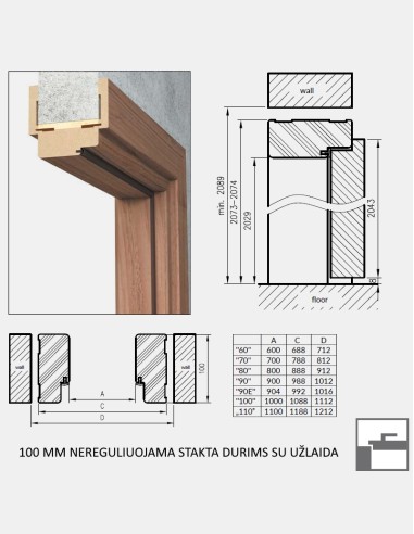 Interior doors "RIVIA 40" Black