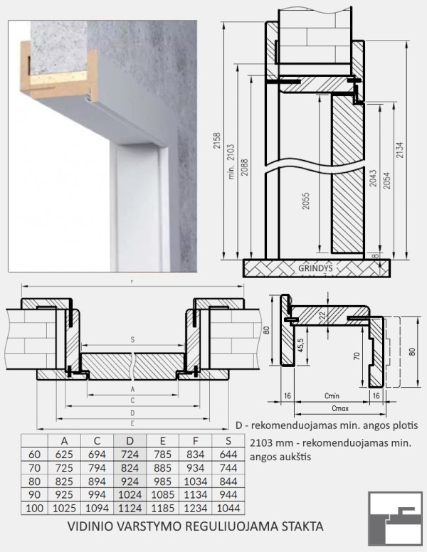 Interior doors "NESTOR 8" Inward Opening
