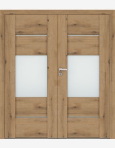 Double interior doors "AURI 5" Non-rebated