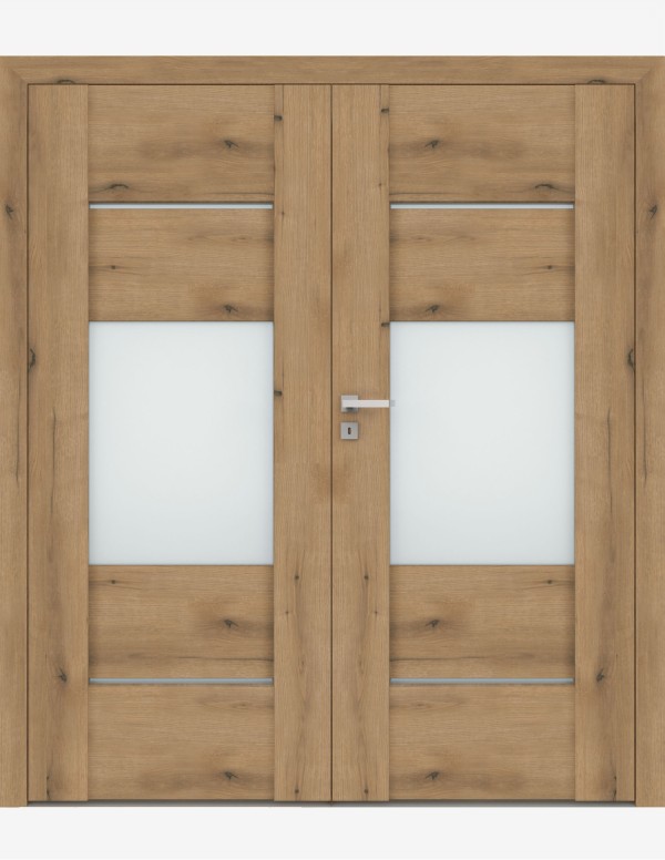 Double interior doors "AURI 5" Non-rebated