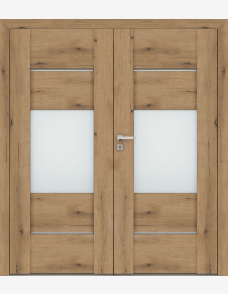 Double interior doors "AURI 5" Non-rebated