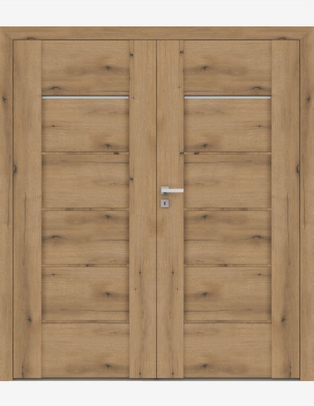 Double interior doors "AURI 6" Non-rebated