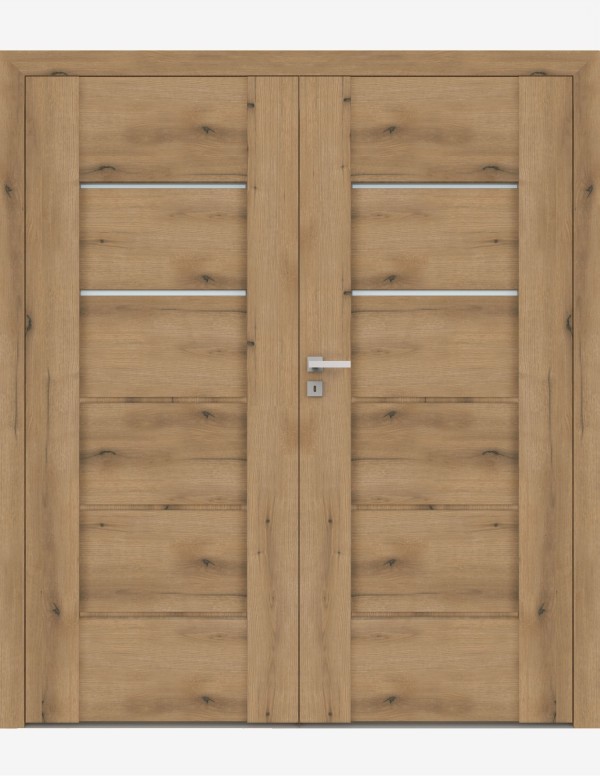 Double interior doors "AURI 8" Non-rebated