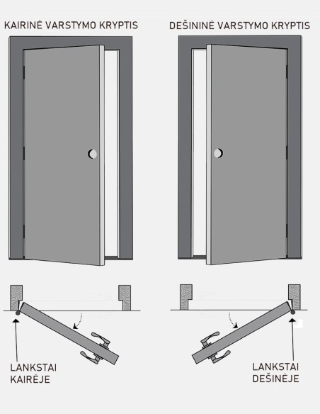Double interior doors "ELSA A6" Non-rebated