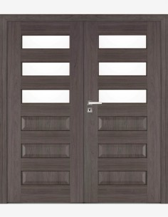 Double interior doors "ELSA B3" Non-rebated