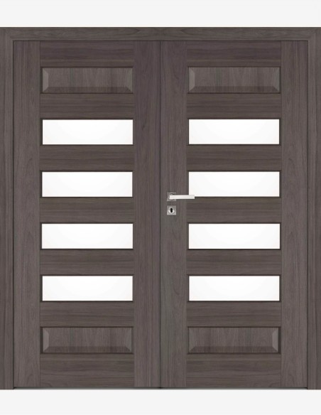 Double interior doors "ELSA B7" Non-rebated