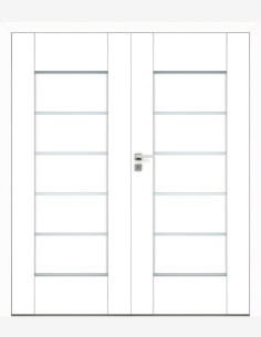 Double interior doors "VERSO 0" Non-rebated