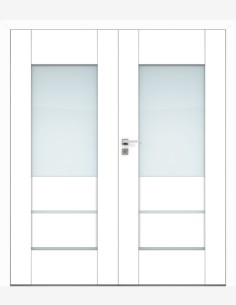 Double interior doors "VERSO 2" Non-rebated