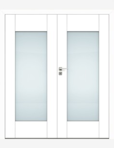 Double interior doors "VERSO 3" Non-rebated