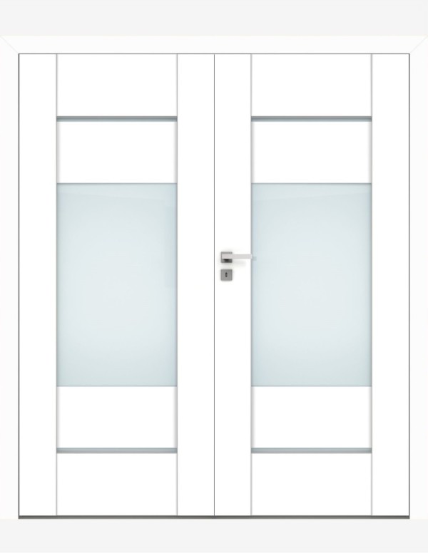 Double interior doors "VERSO 4" Non-rebated