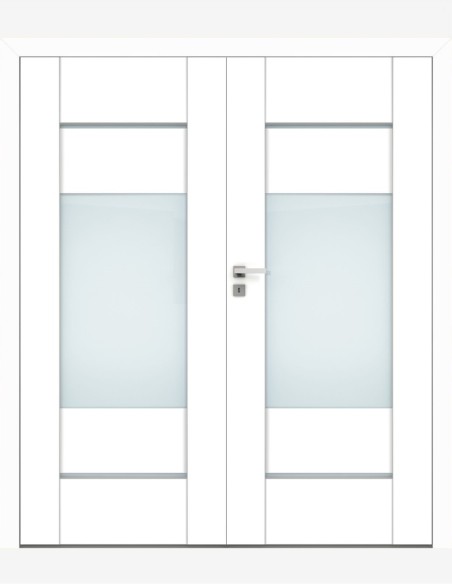 Double interior doors "VERSO 4" Non-rebated