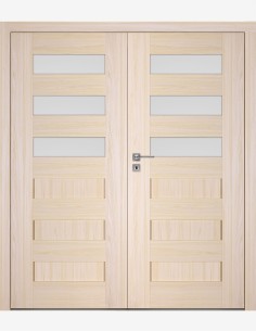 Double interior doors "SCALA A3" Non-rebated
