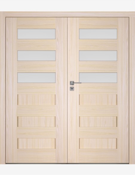 Double interior doors "SCALA A3" Non-rebated
