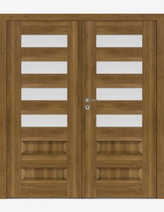 Double interior doors "SCALA B4" Non-rebated
