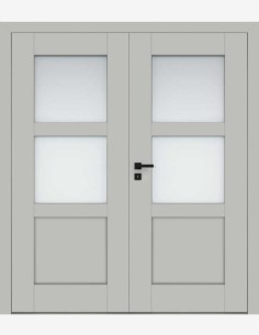Double interior doors "ESTRA 3" Non-rebated