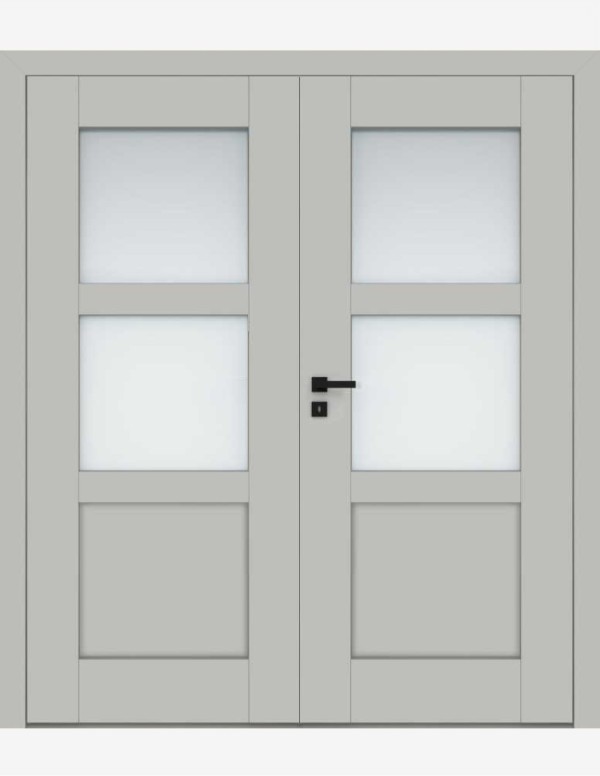 Double interior doors "ESTRA 3" Non-rebated