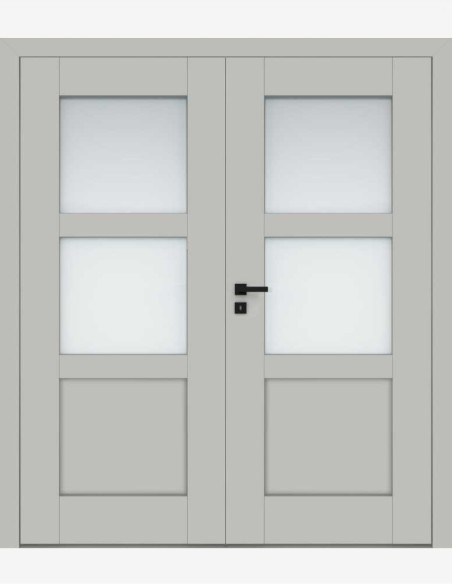 Double interior doors "ESTRA 3" Non-rebated