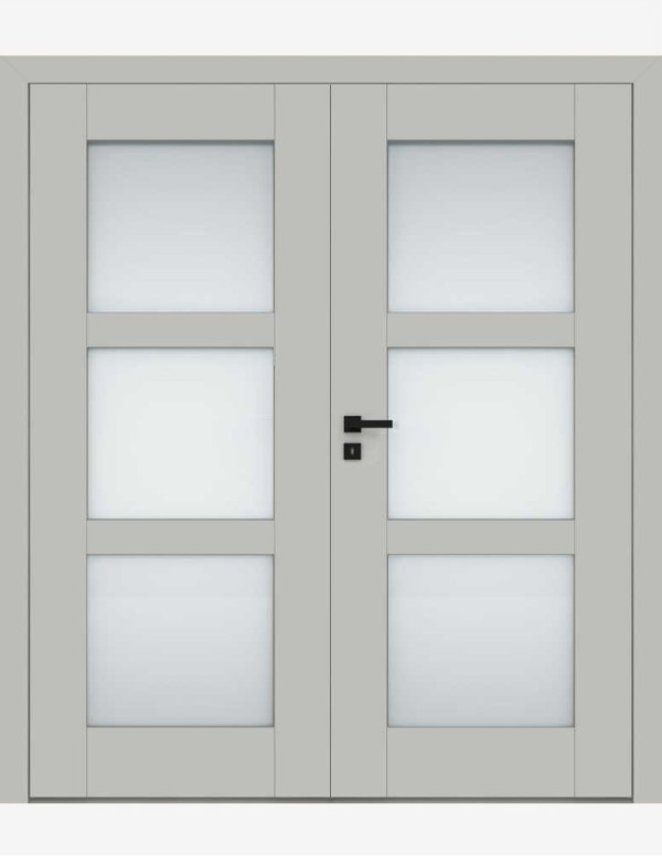 Double interior doors "ESTRA 4" Non-rebated