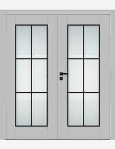 Double interior doors "ESTRA 7" Non-rebated