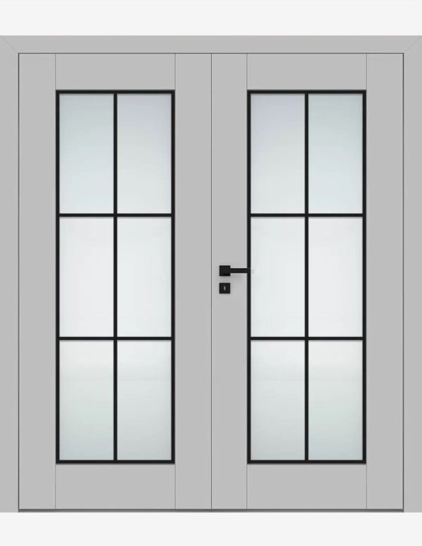 Double interior doors "ESTRA 7" Non-rebated