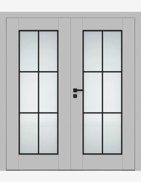 Double interior doors "ESTRA 7" Non-rebated