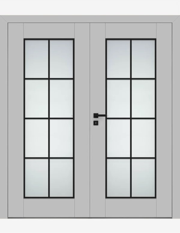 Double interior doors "ESTRA 8" Non-rebated