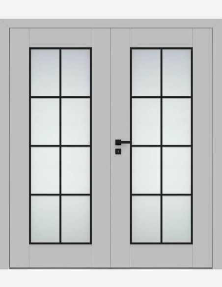 Double interior doors "ESTRA 8" Non-rebated