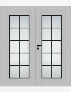 Double interior doors "ESTRA 9" Non-rebated