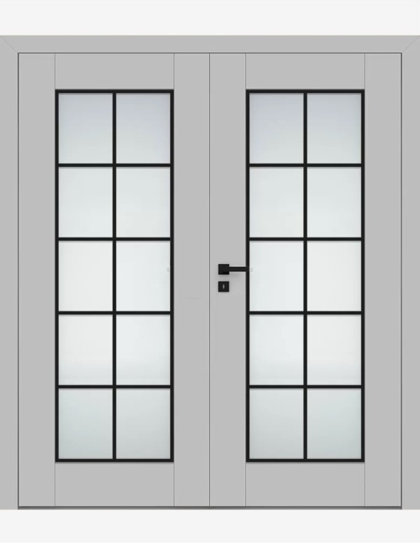 Double interior doors "ESTRA 9" Non-rebated