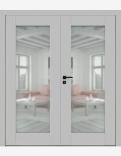 Double interior doors "ESTRA 10" Non-rebated