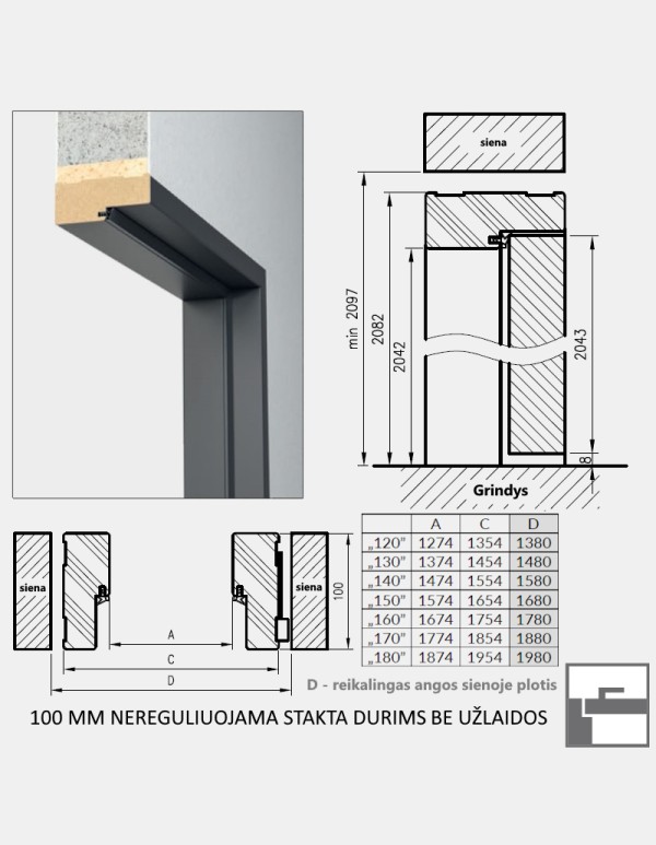 Double interior doors "PREMIUM 4" Non-rebated